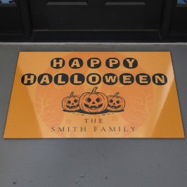 Happy Halloween Pumpkin Family Custom Zuhause Fußmatte