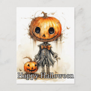 Happy Halloween Pumpkin Fiend Postkarte