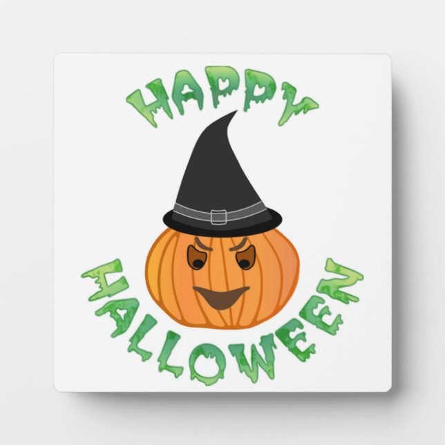 "HAPPY HALLOWEEN" PUMPKIN FOTOPLATTE (Vorderseite)