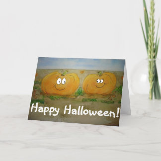 Happy Halloween Pumpkin Friend Couple Niedlich Car Karte