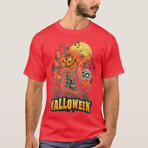 Happy Halloween Pumpkin Horror T - Shirt 4338