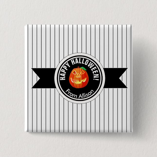 Happy Halloween Pumpkin ID212 Button (Vorderseite)