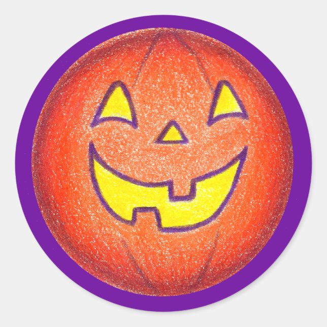 Happy Halloween Pumpkin Jack-O-Lantern Sticker (Vorderseite)