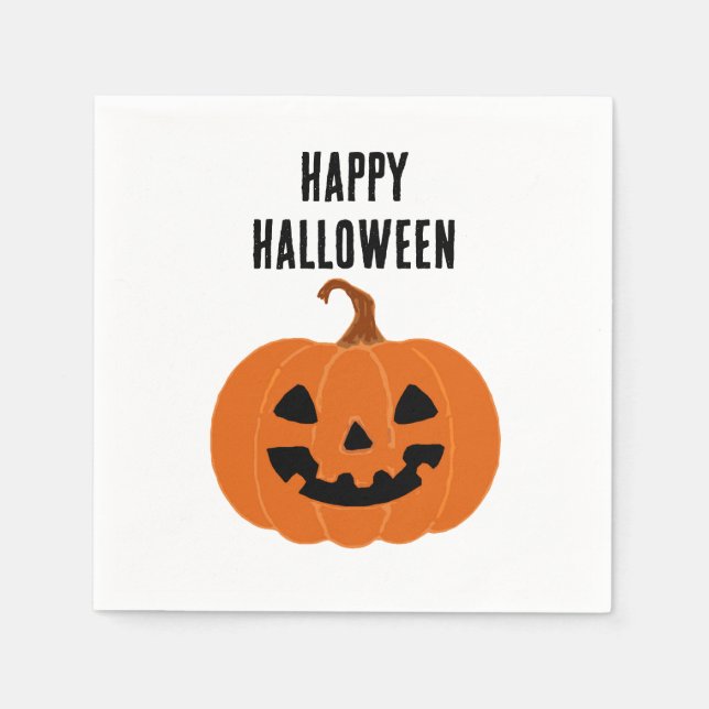 Happy Halloween Pumpkin Jackolantern Serviette (Vorderseite)