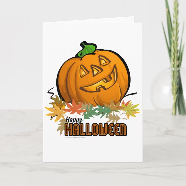 Happy Halloween Pumpkin Karte (Vorderseite)