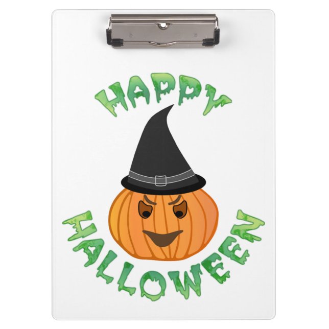 "HAPPY HALLOWEEN" PUMPKIN KLEMMBRETT (Vorderseite)