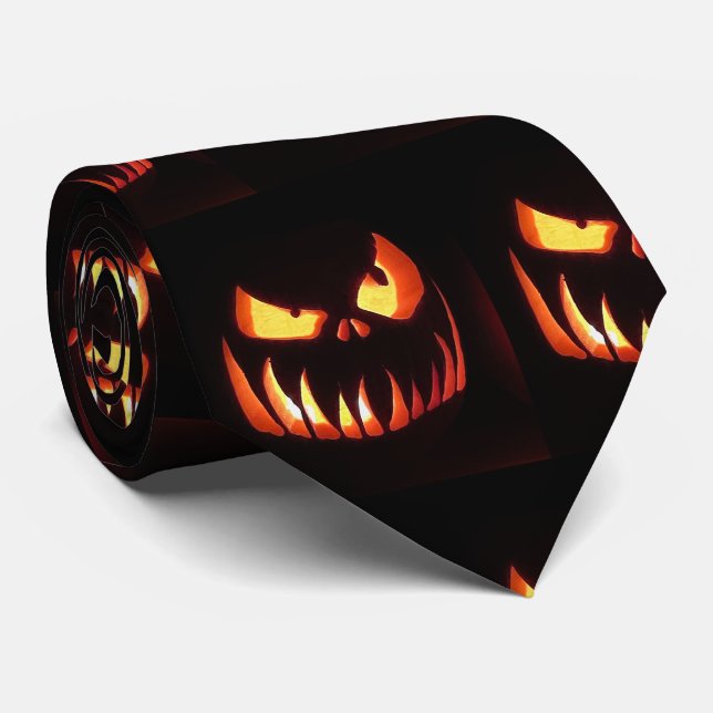 Happy Halloween Pumpkin Krawatte (Gerollt)