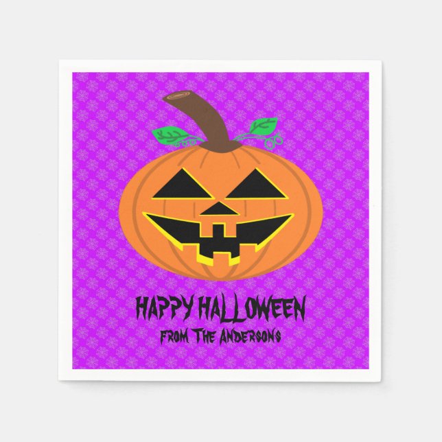 Happy Halloween Pumpkin Napkins Serviette (Vorderseite)