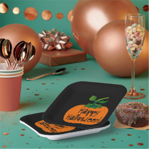 Happy Halloween Pumpkin Pappteller