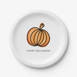 Happy Halloween Pumpkin Pappteller