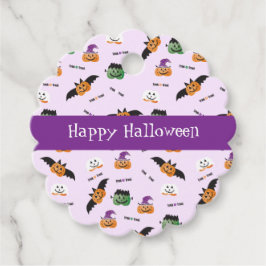 Happy Halloween Pumpkin Pattern bedruckt Geschenkanhänger