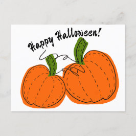 Happy Halloween Pumpkin Postcard Feiertagspostkarte