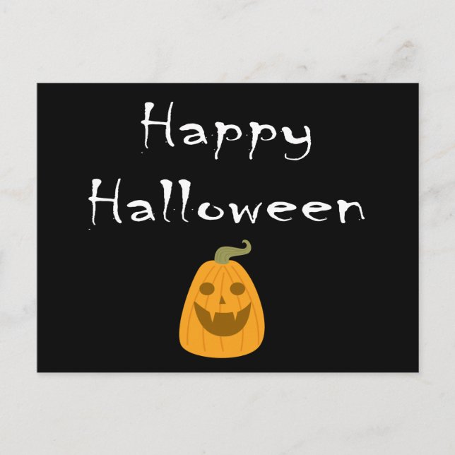 Happy Halloween Pumpkin Postcard Postkarte (Vorderseite)