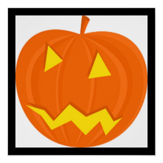 "HAPPY HALLOWEEN" PUMPKIN POSTER (Vorderseite)
