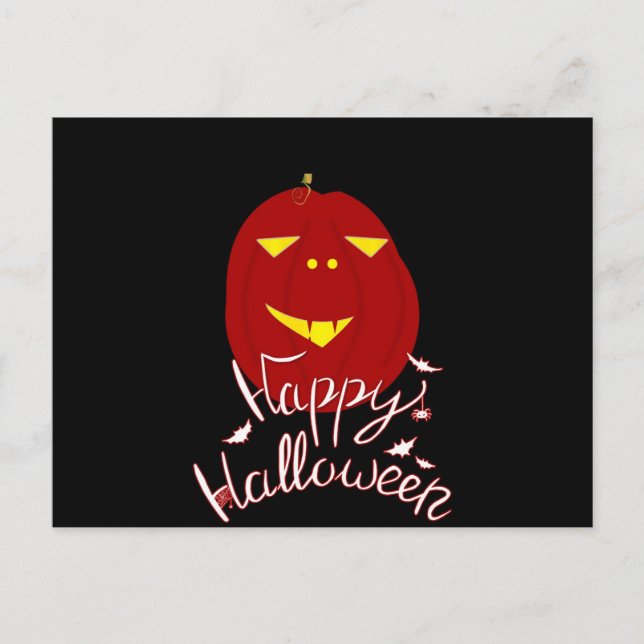 Happy Halloween Pumpkin Postkarte (Vorderseite)