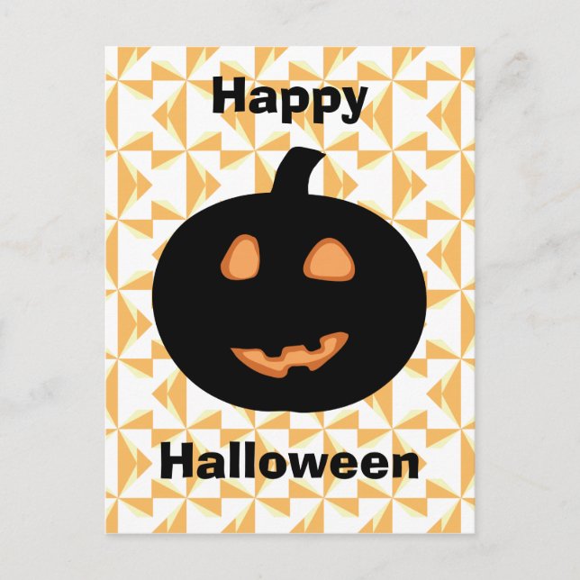 Happy Halloween Pumpkin Postkarte (Vorderseite)