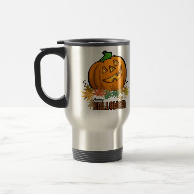 Happy Halloween Pumpkin Reisebecher (Links)