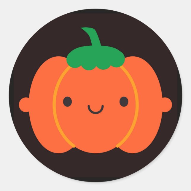 Happy Halloween Pumpkin Runder Aufkleber (Vorderseite)