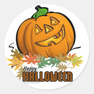 Happy Halloween Pumpkin Runder Aufkleber