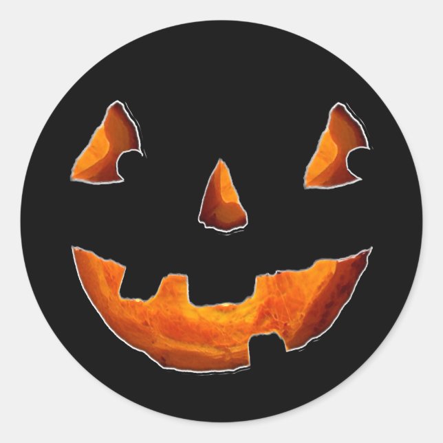Happy Halloween Pumpkin Runder Aufkleber (Vorderseite)