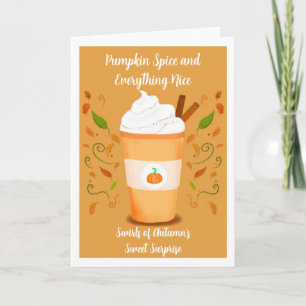 Happy Halloween Pumpkin Spice Latte Karte