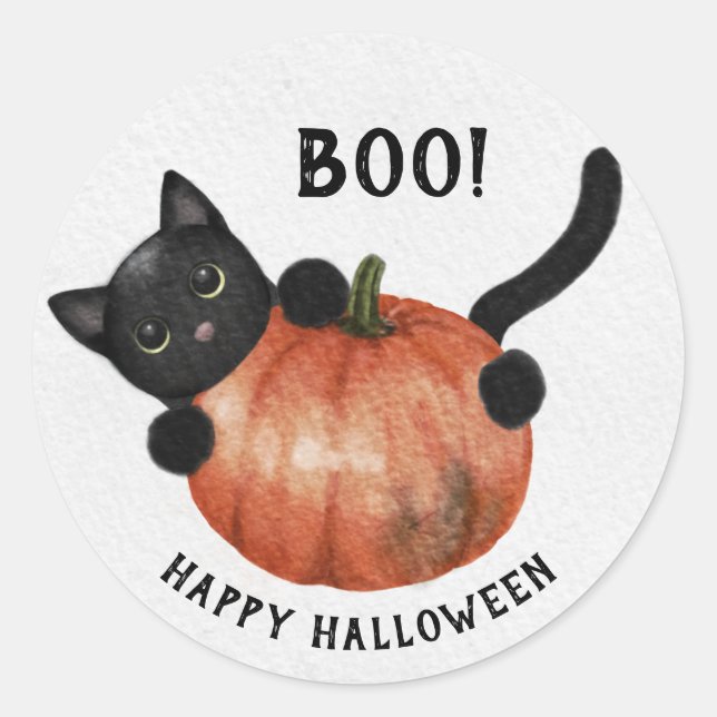 Happy Halloween Pumpkin Sticker Siegel (Vorderseite)