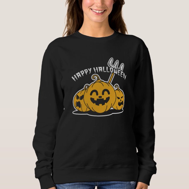 Happy Halloween Pumpkin Sweatshirt (Vorderseite)