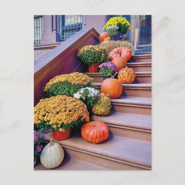 Happy Halloween Pumpkin Treairs New York Postcard Postkarte (Vorderseite)