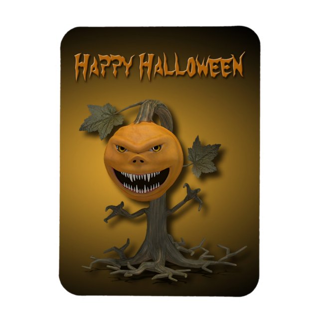 Happy Halloween Pumpkin Tree Magnet (Vertikal)