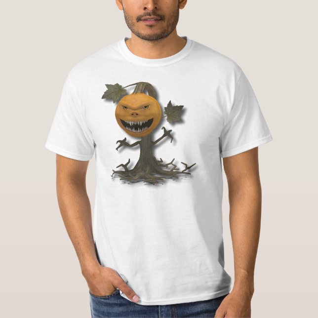 Happy Halloween Pumpkin Tree T-Shirt (Vorderseite)