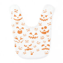 Happy Halloween Pumpkins Faces Babybibs