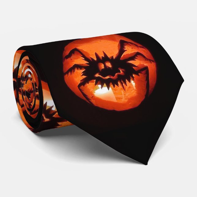 Happy Halloween Pumpkins Krawatte (Gerollt)