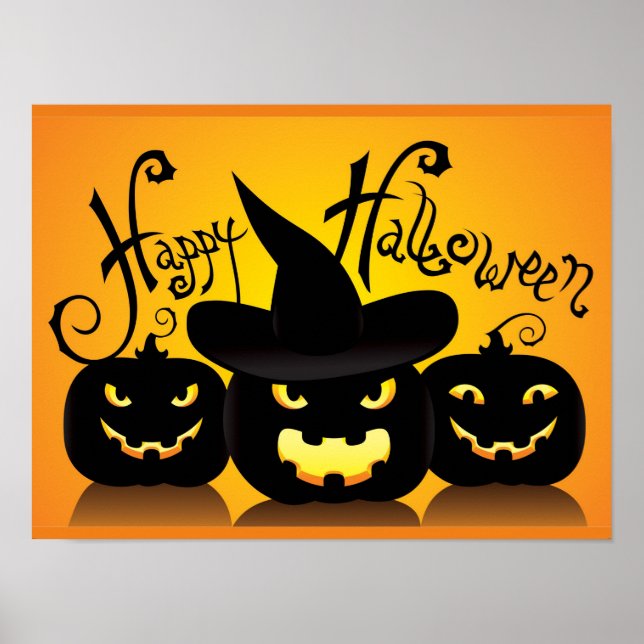 Happy Halloween Pumpkins Poster (Vorne)