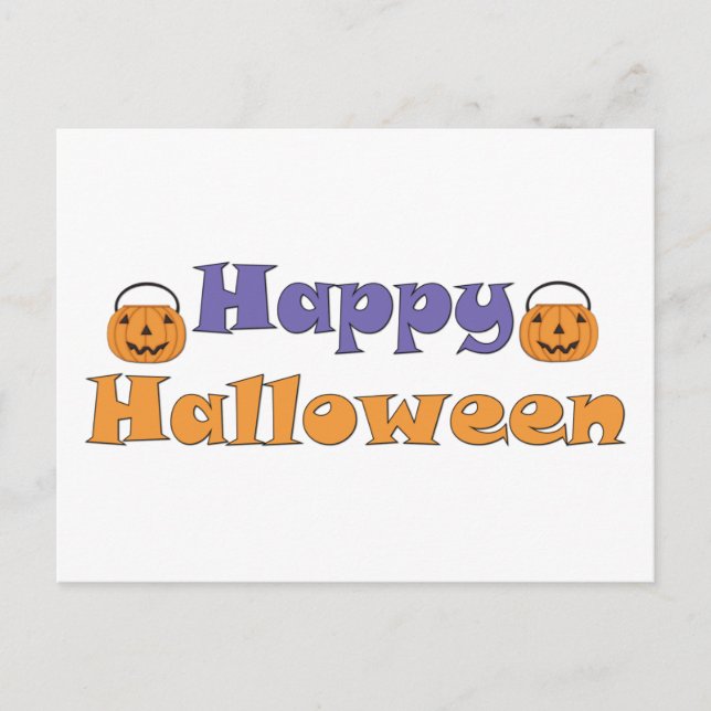 Happy Halloween Pumpkins Rezept Card Postkarte (Vorderseite)