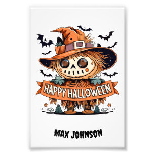 Happy Halloween - Quotes Orange Black Fotodruck