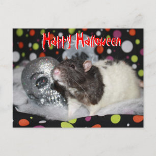 Happy Halloween - Rat Postcar Postkarte
