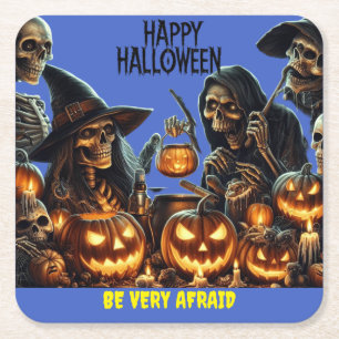Happy Halloween Rechteckiger Pappuntersetzer