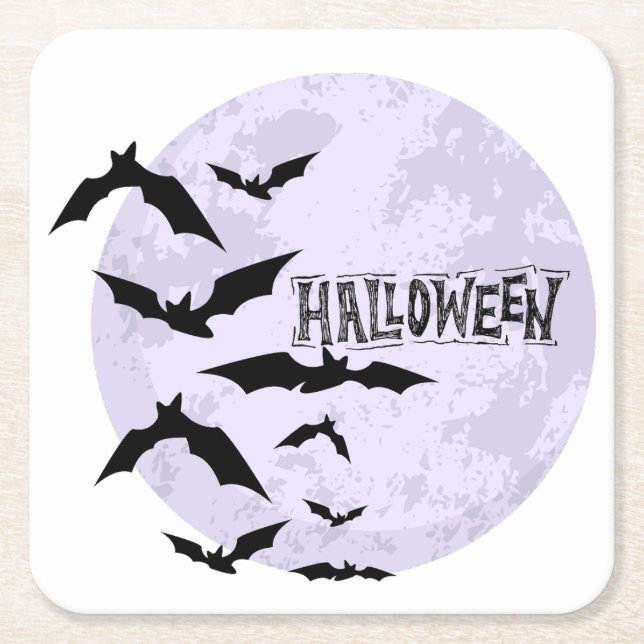 Happy Halloween Rechteckiger Pappuntersetzer (Vorderseite)