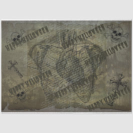 Happy Halloween Rib Käfig Skelett Anatomie Creepy Seidenpapier