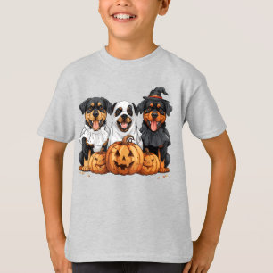 Happy Halloween Rottweiler Hunde Kürbislaterne T-Shirt