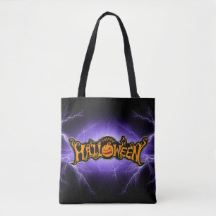 Happy Halloween Ruby Mit Augen Pumpkin Lila Blitz Tasche