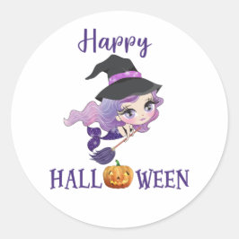 Happy Halloween Rundaufkleber Mermaid Aufkleber