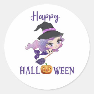 Happy Halloween Rundaufkleber Mermaid Aufkleber
