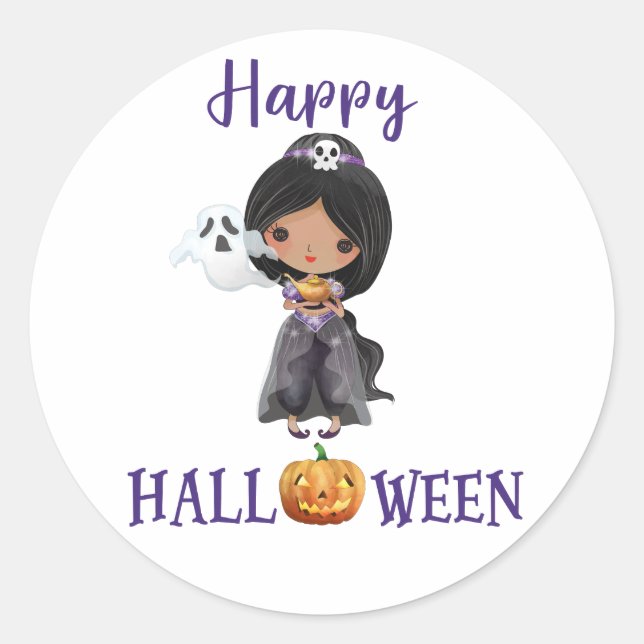Happy Halloween Rundaufkleber Princess Aufkleber (Vorderseite)