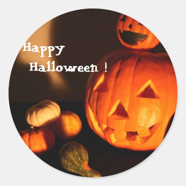Happy Halloween ! Runder Aufkleber (Vorderseite)