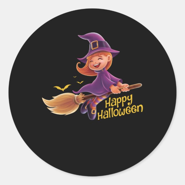 Happy Halloween Runder Aufkleber (Vorderseite)