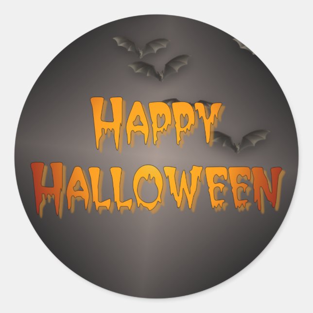 Happy Halloween Runder Aufkleber (Vorderseite)