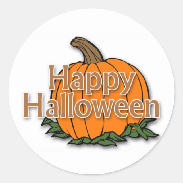 Happy Halloween Runder Aufkleber (Vorderseite)