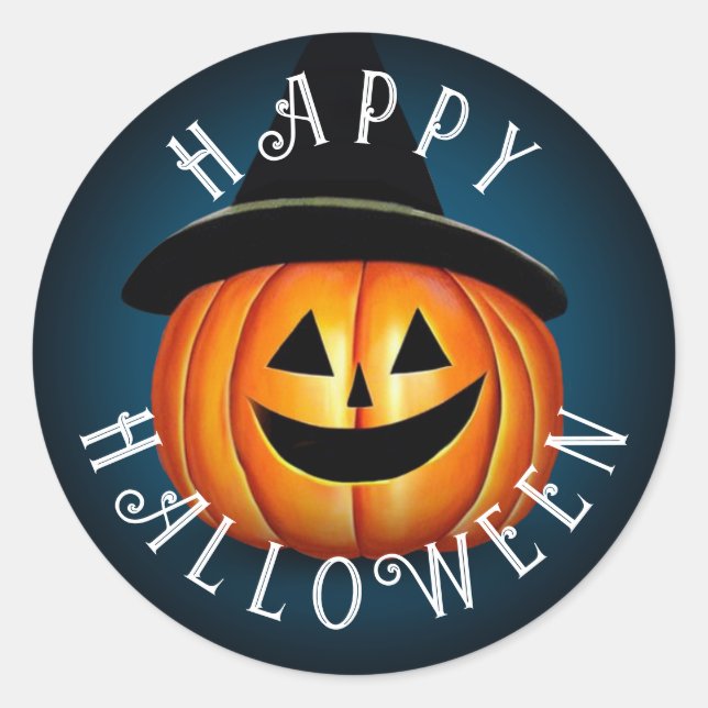 Happy Halloween Runder Aufkleber (Vorderseite)