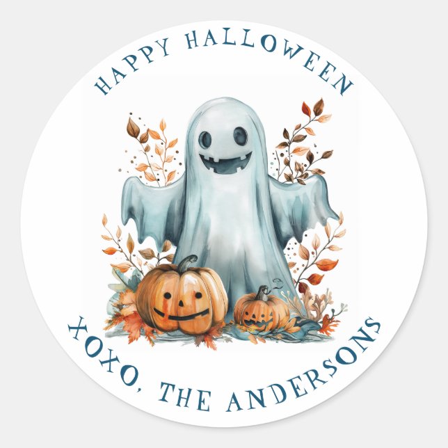 Happy Halloween Runder Aufkleber (Vorderseite)